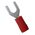 Crimp Terminal Pre-Insulated Fork 4mm Cable 0.5-1.5mm² Red 10 Pack