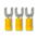 Crimp Terminal Pre-Insulated Fork 5mm Cable 4-6mm² Yellow 50 Pack