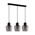 CHAMPAN: Interior Bronze Amber / Smokey Black Glass Ellipse Multiple Bar Base Pendant Lights