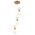 CLESSIDRA:  Interior Mirror Finish Smokey Black / Opal Glass Ellipse Multiple Round Base Pendant Lights
