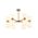 CLESSIDRA:  Interior Mirror Finish Smokey Black / Opal Glass Ellipse x12 Round Base Pendant Lights