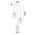 ESPEJO1: Interior Iron & Chrome Oblong Glass with Line Effect Pendant Lights