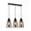 JEREZ: Bronze Amber/ Smokey Black Ellipse Glass Flat Top Pendant Lights