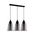 JEREZ: Bronze Amber/ Smokey Black Ellipse Glass Flat Top Pendant Lights