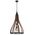 KHALEESI: Medieval Style Rustic Oak Dark Red Wood Large Bell Pendants Light
