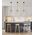 PAPILLON: Interior Oblong Iron with Glass Coolie Pendant Lights