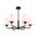 ABBEY: Interior Traditional 6 Lamps Opal Glass Pendant Lights