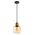 CHAMPAN: Interior Bronze Amber / Smokey Black Glass Ellipse Pendant Lights