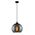 CHUVA: Smokey Black Mirror Finish Glass with Rain Drop Effect Wine Glass Shape Pendant Light