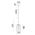 ESPEJO1: Interior Iron & Chrome Oblong Glass with Line Effect Pendant Lights