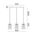 ESPEJO1: Interior Iron & Chrome Oblong Glass with Line Effect Pendant Lights