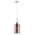 ESPEJO2: Interior Iron & Rose Gold Oblong Glass with Line Effect Pendant Lights