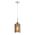 ESPEJO2: Interior Iron & Rose Gold Oblong Glass with Line Effect Pendant Lights