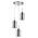 ESPEJO3: Interior Iron & Chrome Oblong Glass with Dotted Effect Pendant Lights