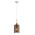 ESPEJO4: Interior Iron & Rose Gold Oblong Glass with Dotted Effect Pendant Lights
