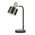 FLOTAR: Interior Cylinder Iron Shade with Antique Brass Highlight Table Lamps