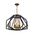 GAMBA: Industrial Black Rustic Wide Angular Cage Pendant Light
