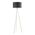 JAMBES: Drum Shade with Antique Brass Tripod Floor Lamps