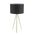 JAMBES: Drum Shade with Antique Brass Tripod Table Lamps