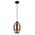 LAMINA: Retro Copper Coloured Glass Double Cylinder Pendant Light