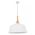 NORDIC: Modern Scandinavian Large Dome Shape Steel & Wood Pendant Lights