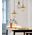 PAPILLON: Interior Oblong Iron with Glass Coolie Pendant Lights