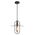 PAPILLON: Interior Oblong Iron with Glass Coolie Pendant Lights