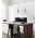 PAPILLON: Interior Oblong Iron with Glass Coolie Pendant Lights