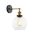 PESINI: Interior Swing Arm Glass with Antique Brass/ Chrome Highlight Wall Lights