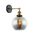 PESINI: Interior Swing Arm Glass with Antique Brass/ Chrome Highlight Wall Lights