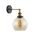 PESINI: Interior Swing Arm Glass with Antique Brass/ Chrome Highlight Wall Lights