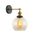 PESINI: Interior Swing Arm Glass with Antique Brass/ Chrome Highlight Wall Lights