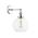 PESINI: Interior Swing Arm Glass with Antique Brass/ Chrome Highlight Wall Lights