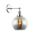 PESINI: Interior Swing Arm Glass with Antique Brass/ Chrome Highlight Wall Lights