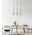 TRATTINO: Interior Bronze Amber /Smokey Black Spherical Glass Multiple Bar Base Pendant Lights