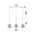 TRATTINO: Interior Bronze Amber /Smokey Black Spherical Glass Multiple Bar Base Pendant Lights