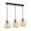 TULIP: Interior Bronze Amber / Smokey Black Wine Glass Ribbed Multiple Bar Base Pendant Lights