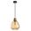 TULIP: Interior Bronze Amber / Smokey Black Wine Glass Ribbed Pendant Lights
