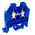 Terminal Din Mount 4mm Blue 32A | 2.5mm to 4mm Wire Compatibility | Secure Din Rail Mount | by Tobin