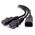 2m Y Splitter Power Cable | IEC C14 Male to 2 IEC C13 Female | Durable Design | Flexible Placement | by SERVEREDGE