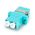 LC/F to LC/F Multi mode Duplex OM4 Fibre Adapter | Aqua Color | Low Insertion Loss | High Precision Alignment | by SERVEREDGE