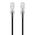 2m Black Ultra Slim Cat6 Network Cable | 28AWG | 50u Gold Plated Connectors | Flexible Design | by SERVEREDGE