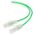 1m Green Ultra Slim Cat6 Network Cable | 28AWG UTP | 50u Gold Plated Connectors | Flexible Design | by SERVEREDGE