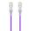 1m Purple Ultra Slim Cat6 Network Cable | 28AWG UTP | 50u Gold Plated Connectors | Flexible Design | by SERVEREDGE