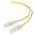 1m Yellow Ultra Slim Cat6 Network Cable | 28AWG | 50u Gold Plated Connectors | Flexible Design | by SERVEREDGE