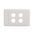 4 Gang Wall Plate | Clipsal Compatible | Durable White Finish | 4 Gang Configuration | by SERVEREDGE