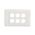 6 Gang Wall Plate | Clipsal Compatible | Durable Plastic | White Finish | by SERVEREDGE