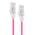 Ultra Slim Cat6 Network Cable | 28AWG | 50u Gold Plated Connectors | Pink Color | by SERVEREDGE