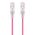 1m Pink Ultra Slim Cat6 Network Cable | 28AWG UTP | 50u Gold Plated Connectors | Flexible Design | by SERVEREDGE