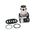 Allen-Bradley 800TCQAH2B 30mm Momentary Pushbutton with LED and Extended Head